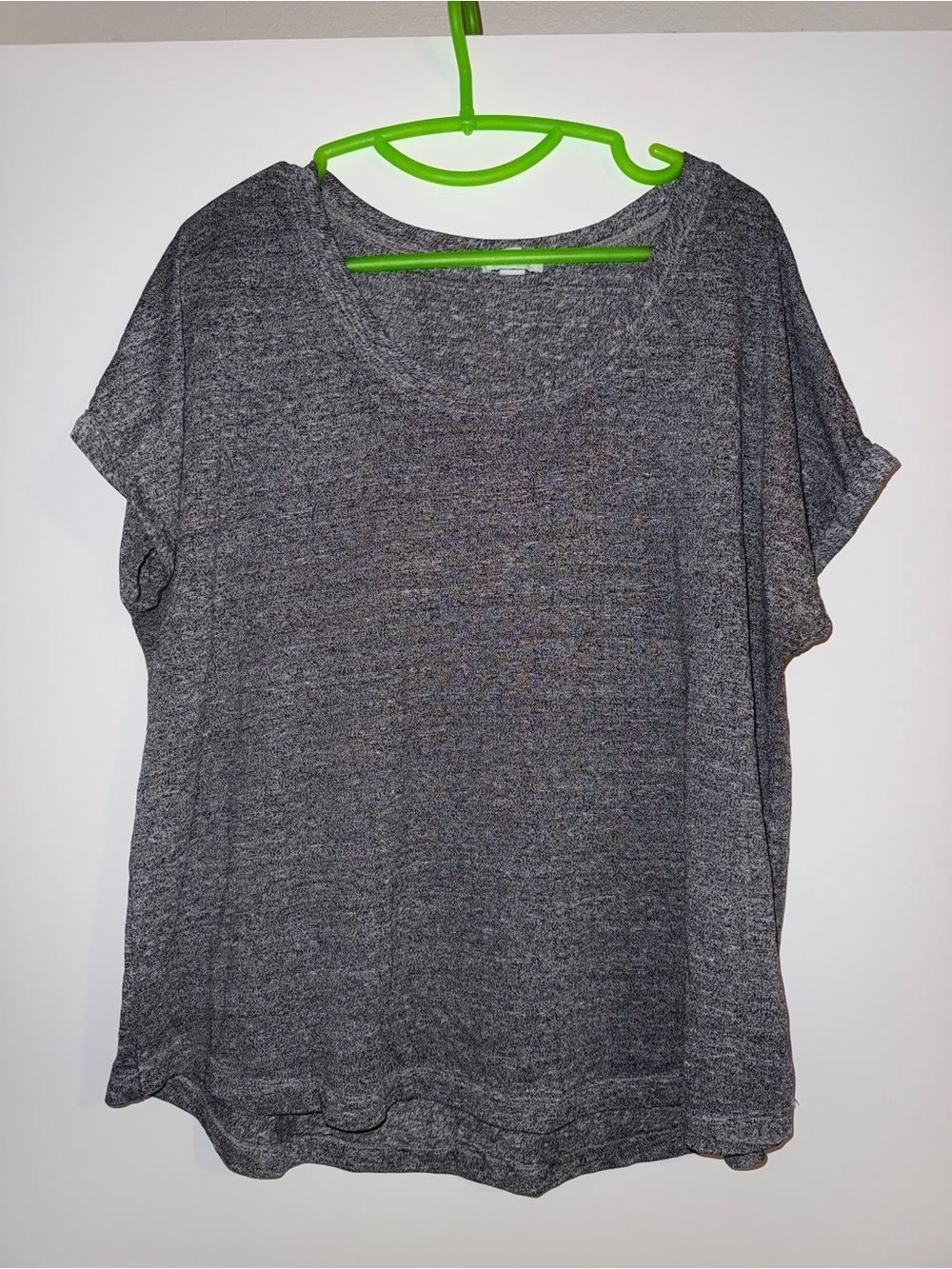 Old Navy Heather Charcoal Scoop Neck Short Sleeve Tee